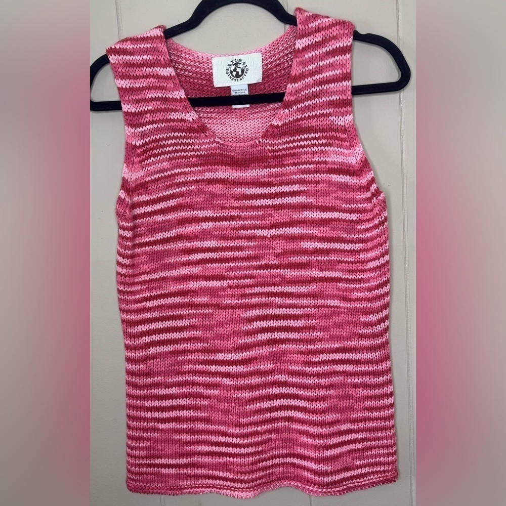 VTG Natural Instincts Knit Acrylic Vest Vintage Size XL*